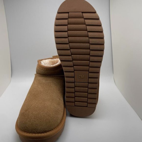 CUSHIONAIRE Women's Cozy pull on boot CHESTNUT 7 - Picture 6 of 6